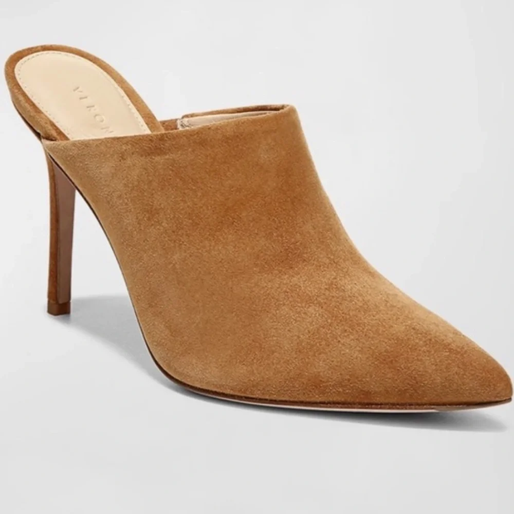Veronica beard Lisa suede heels mules size 6.5”